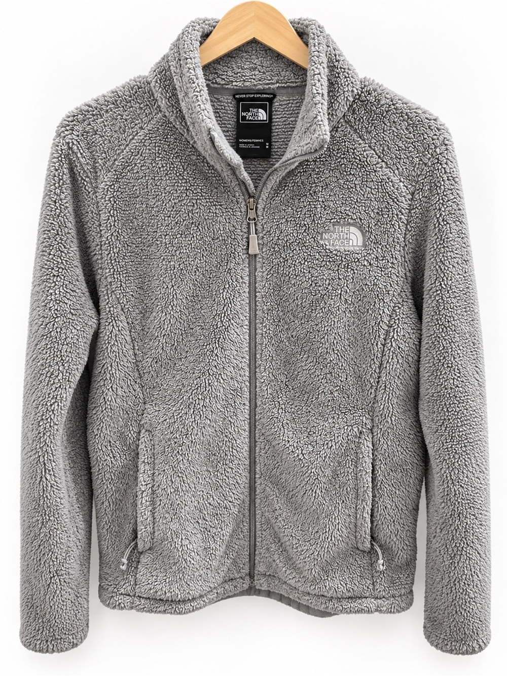 The North Face Osito Women’s M Gray High Pile Fleece Full Zip Jacket